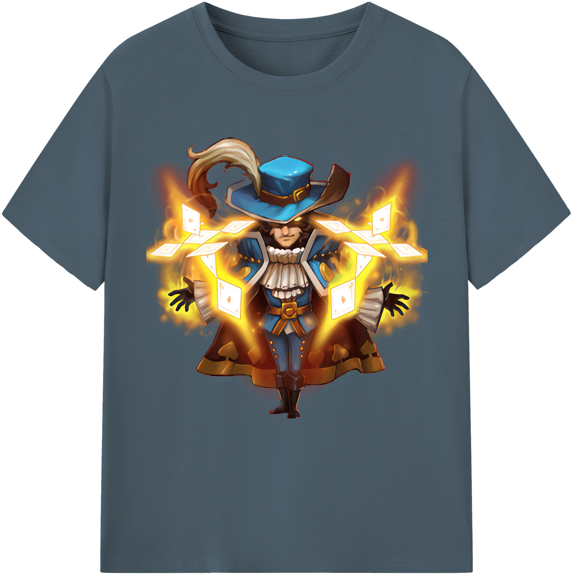 リーグ・オブ・レジェンド League of Legends LOL 綿100％半袖Tシャツ（フロントプリント）